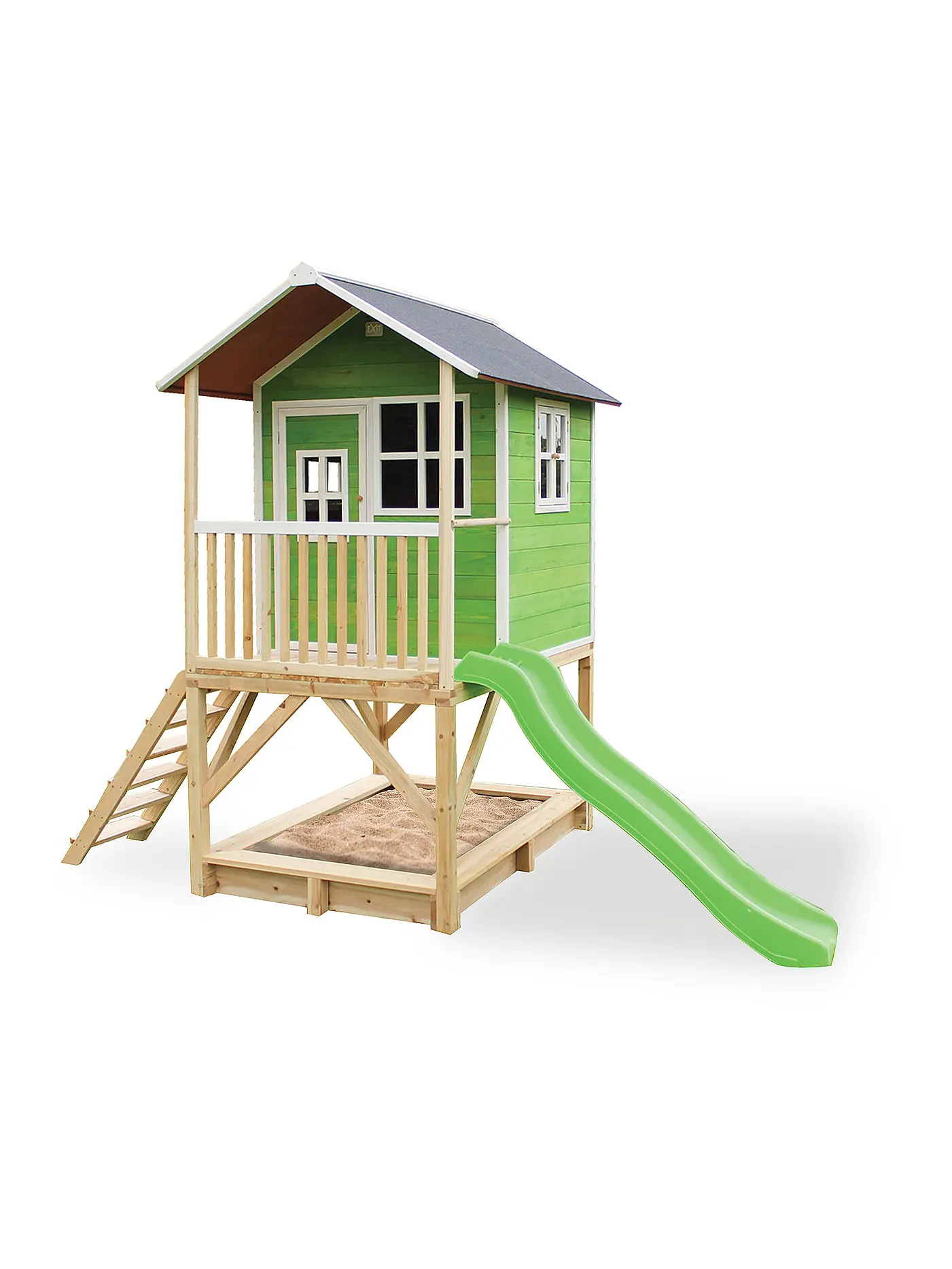 EXIT TOYS | Loft 500 Holzspielhaus - grün | 